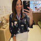 The Brielle Blouse in Navy