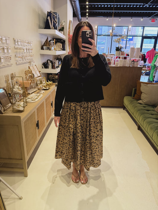 The Leah Leopard Skirt
