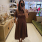 The Serenade Dress in Brown