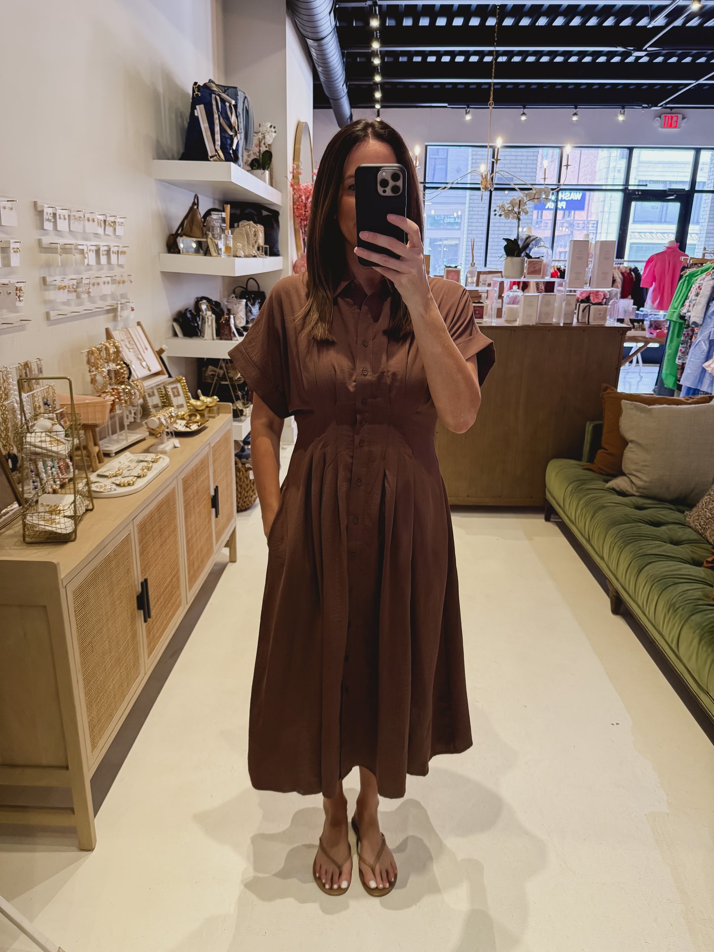 The Serenade Dress in Brown