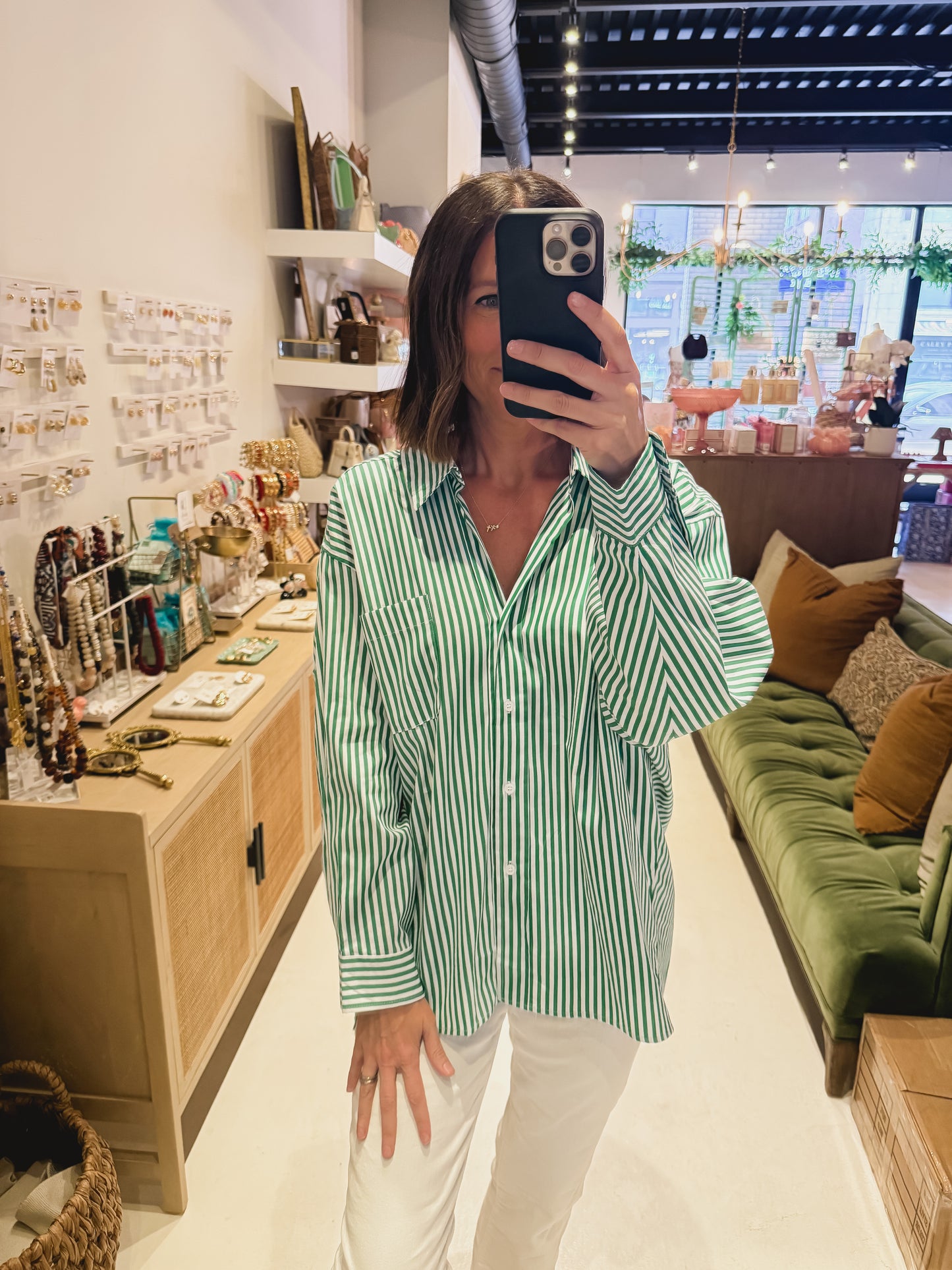 The Luna Oversized Stripe Shirt