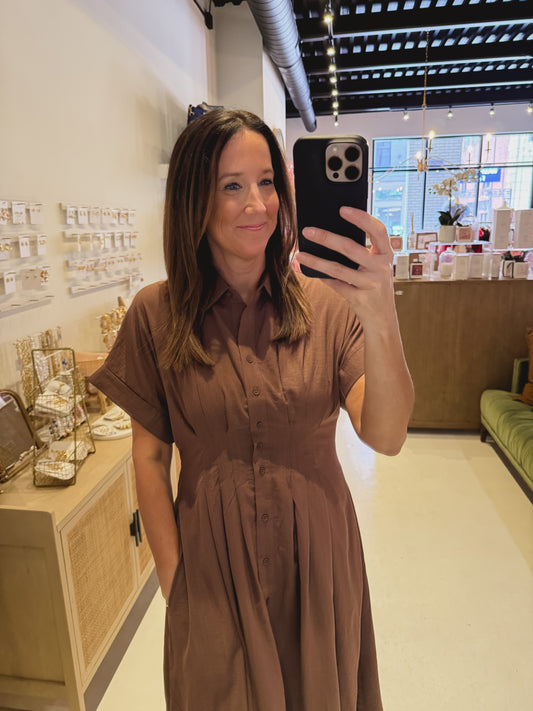 The Serenade Dress in Brown