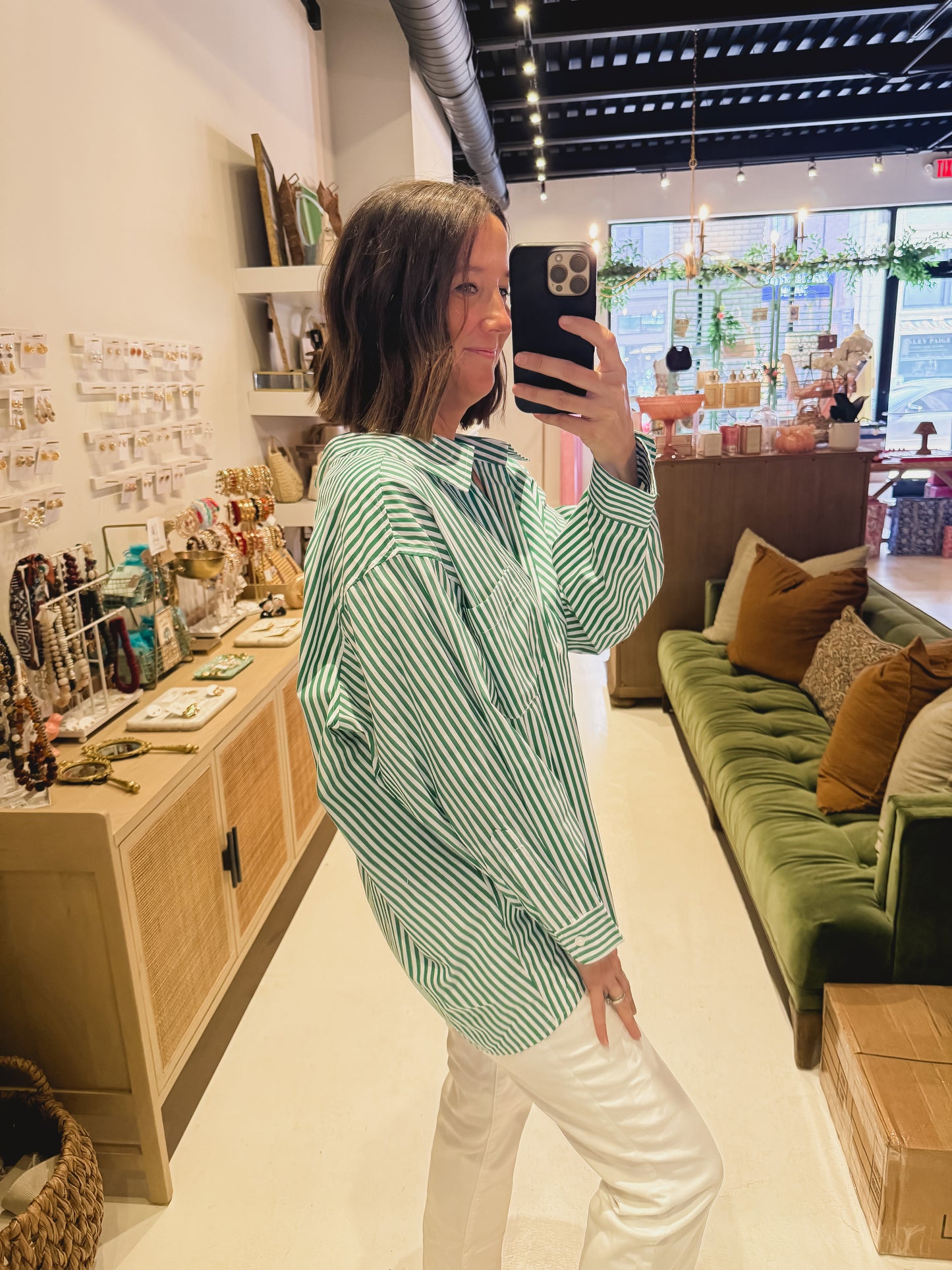 The Luna Oversized Stripe Shirt