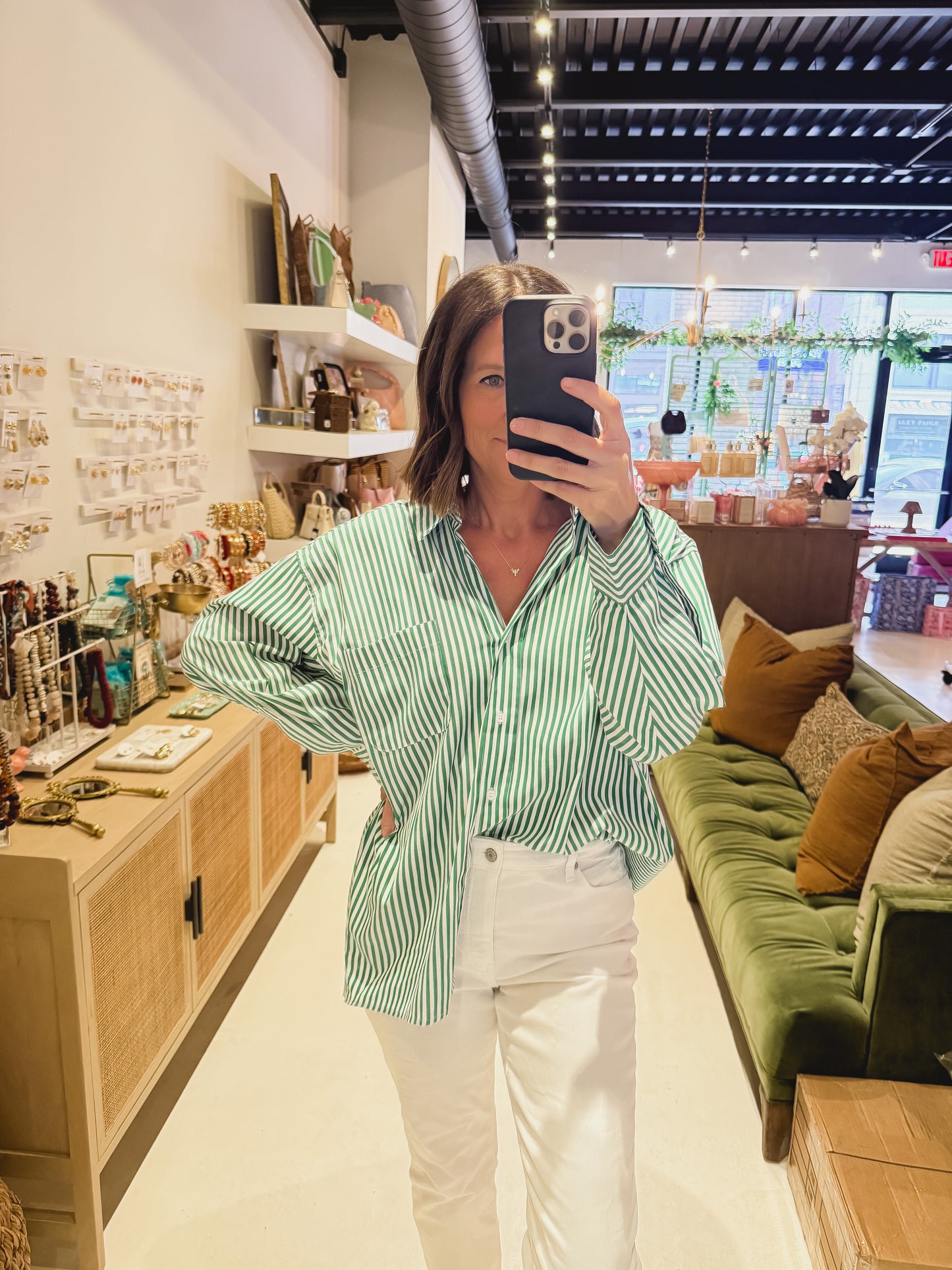 The Luna Oversized Stripe Shirt