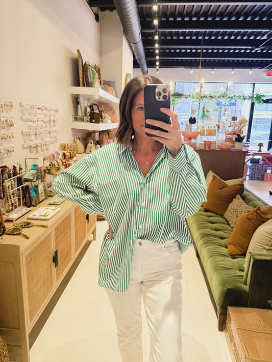 The Luna Oversized Stripe Shirt