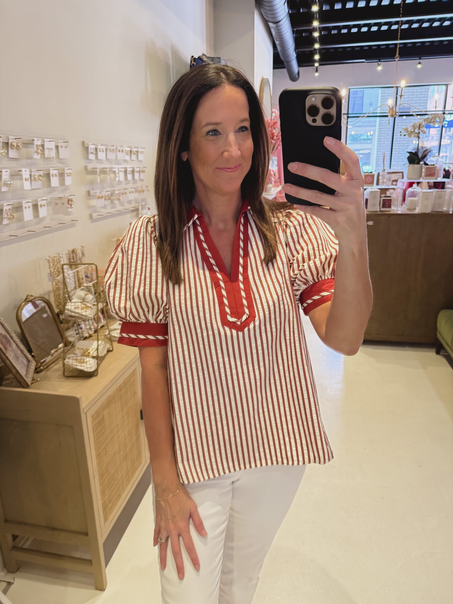 The Lottie Top in Maroon