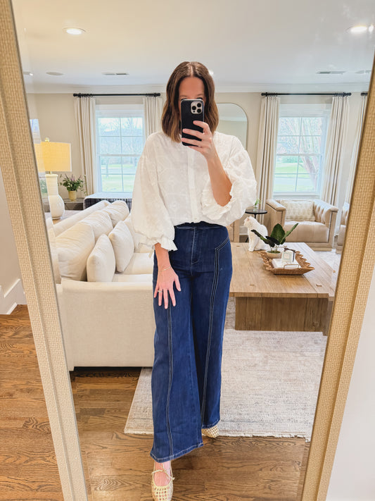 The Button Jeans in Dark Denim