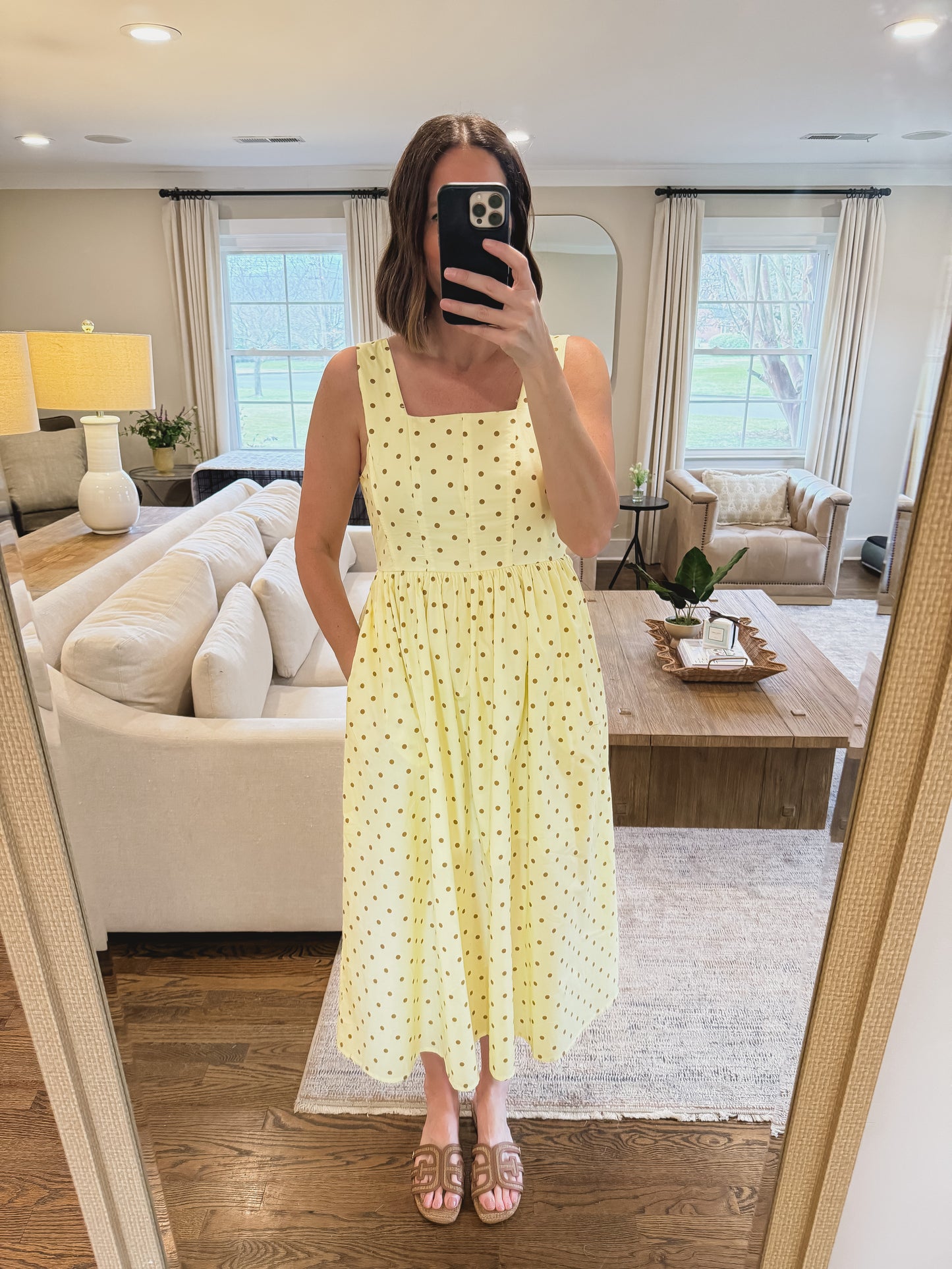 The Dotty Dress in Lemon