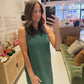 The Helen Dress in Olive Green