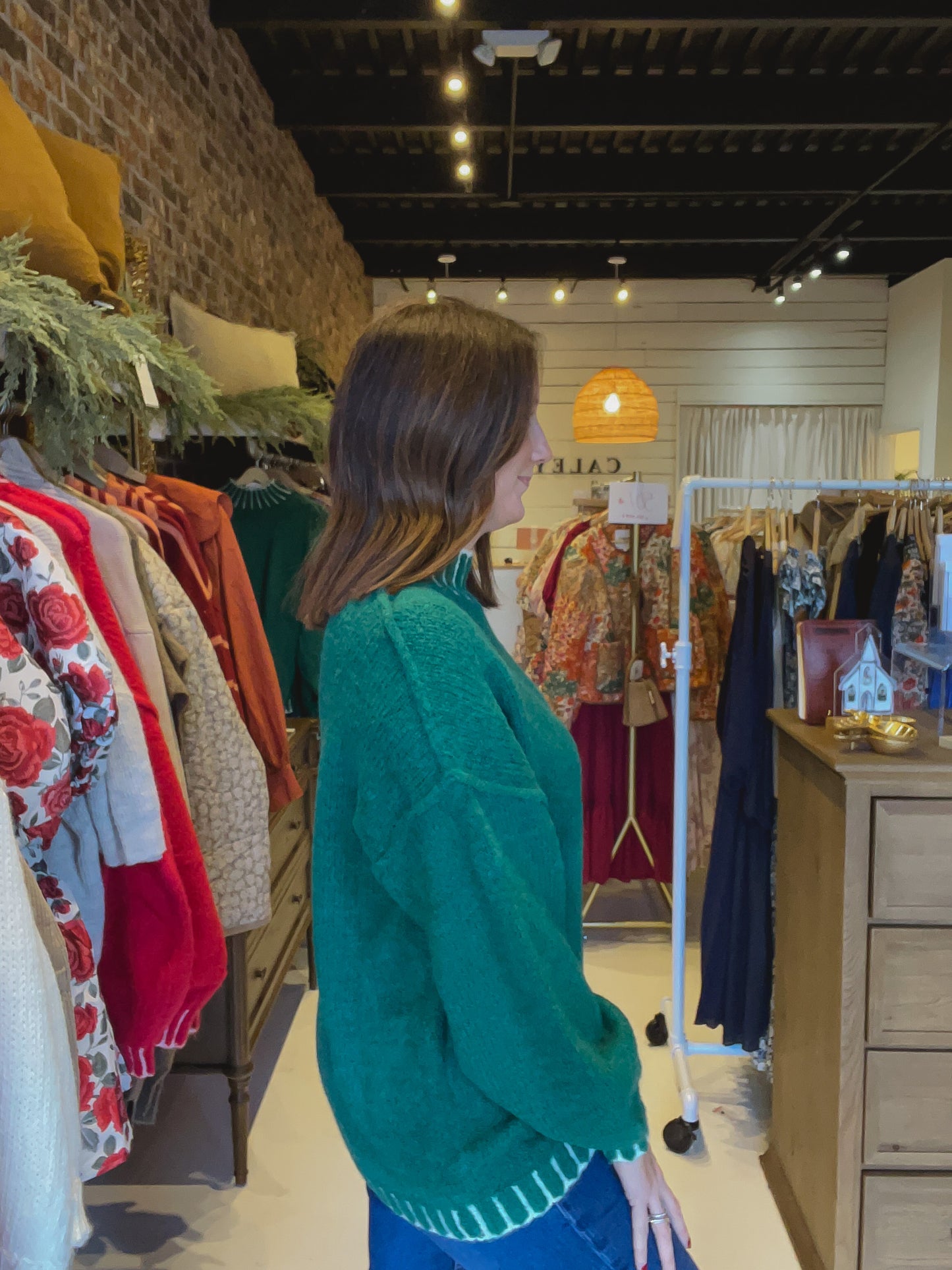 The Aspen Sweater in green