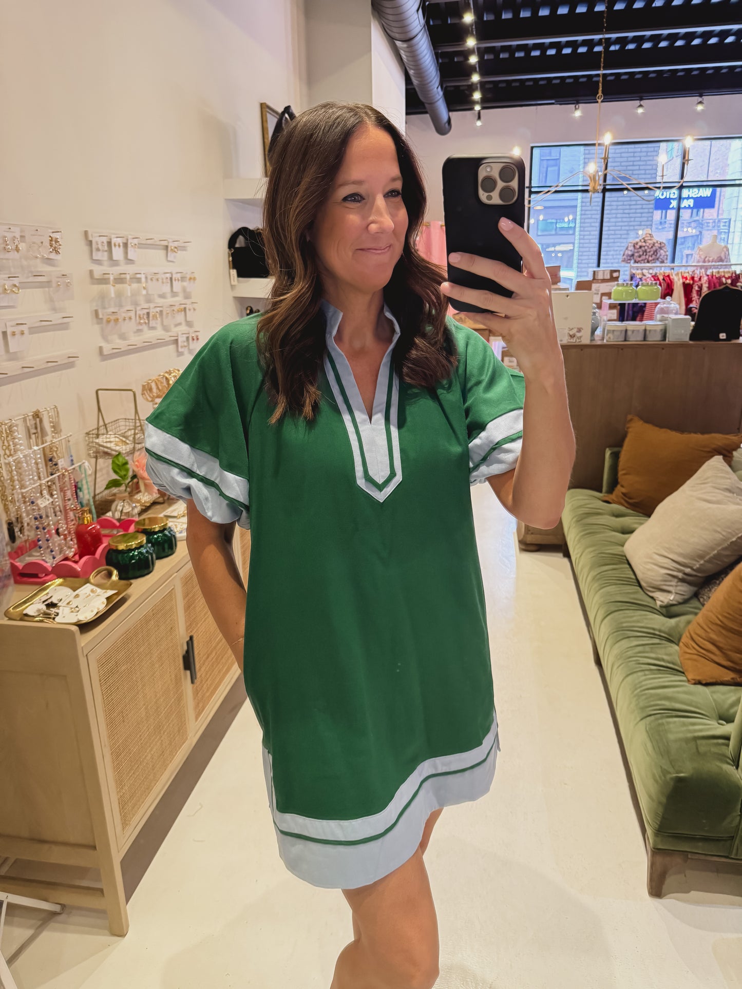 The June Dress in Olive Green