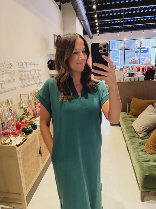 The Easy Hour Olive Dress