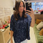 The Liora Blouse in Navy