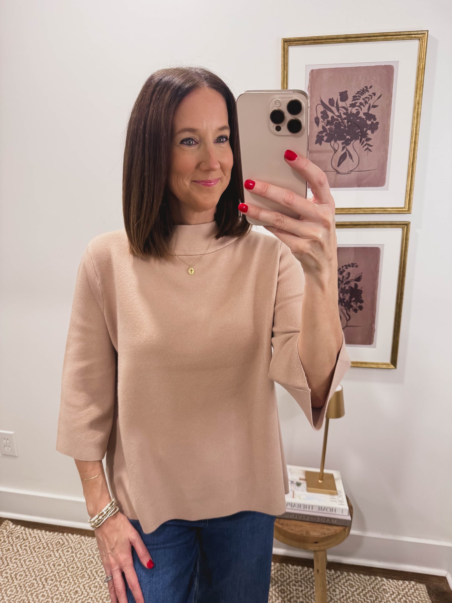 Breeze Sweater Top in Dusty Rose
