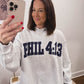 Phil 4:13 Mock Neck Oversized Sweatshirt