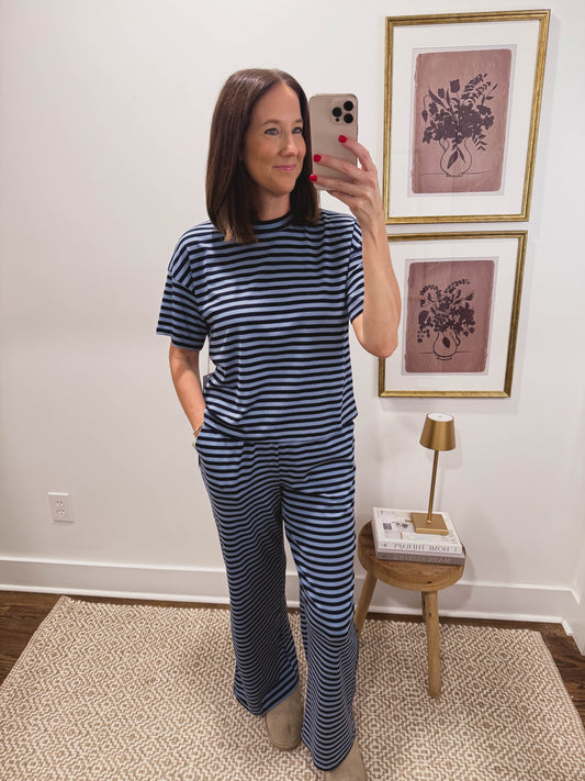 Blue Stripe Lounge Pants