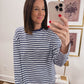 Billie Striped Loungewear Top