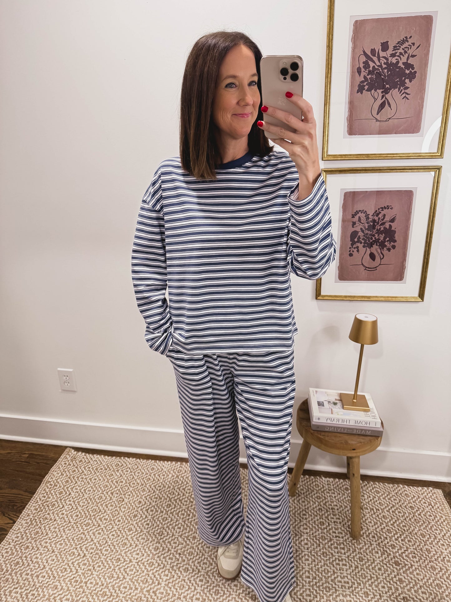 Billie Striped Loungewear Flare Pants
