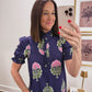 The Navy Garden Midi Dress