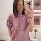 Heritage Gingham Dress in Burgundy