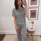 Navy and White Stripe Lounge Pants