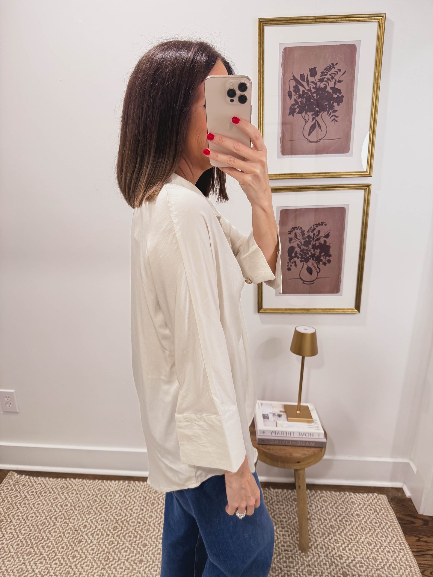 The Candlelight Blouse in Cream