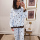 Blue and Brown Polka Dot Sweatpants