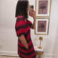 Sunset Harbor Dress in Deep Reds