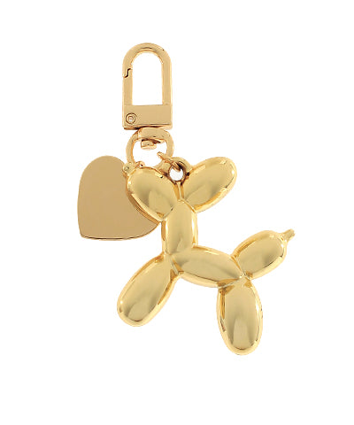 Balloon Dog & Heart Bag Charm