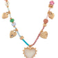 Multi Heart Charm Mixed Bead Necklace