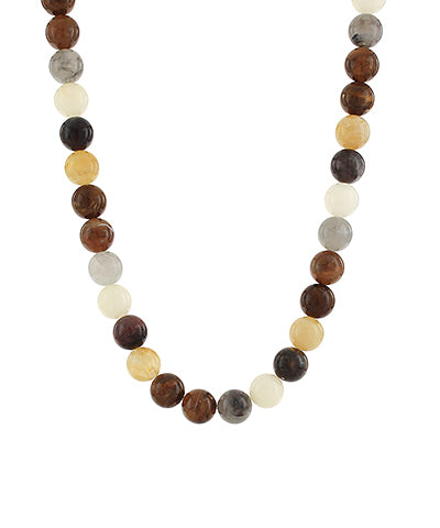 Gray Multi Color Acrylic Ball Bead Necklace