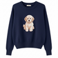 Golden Pup Sweater in Navy