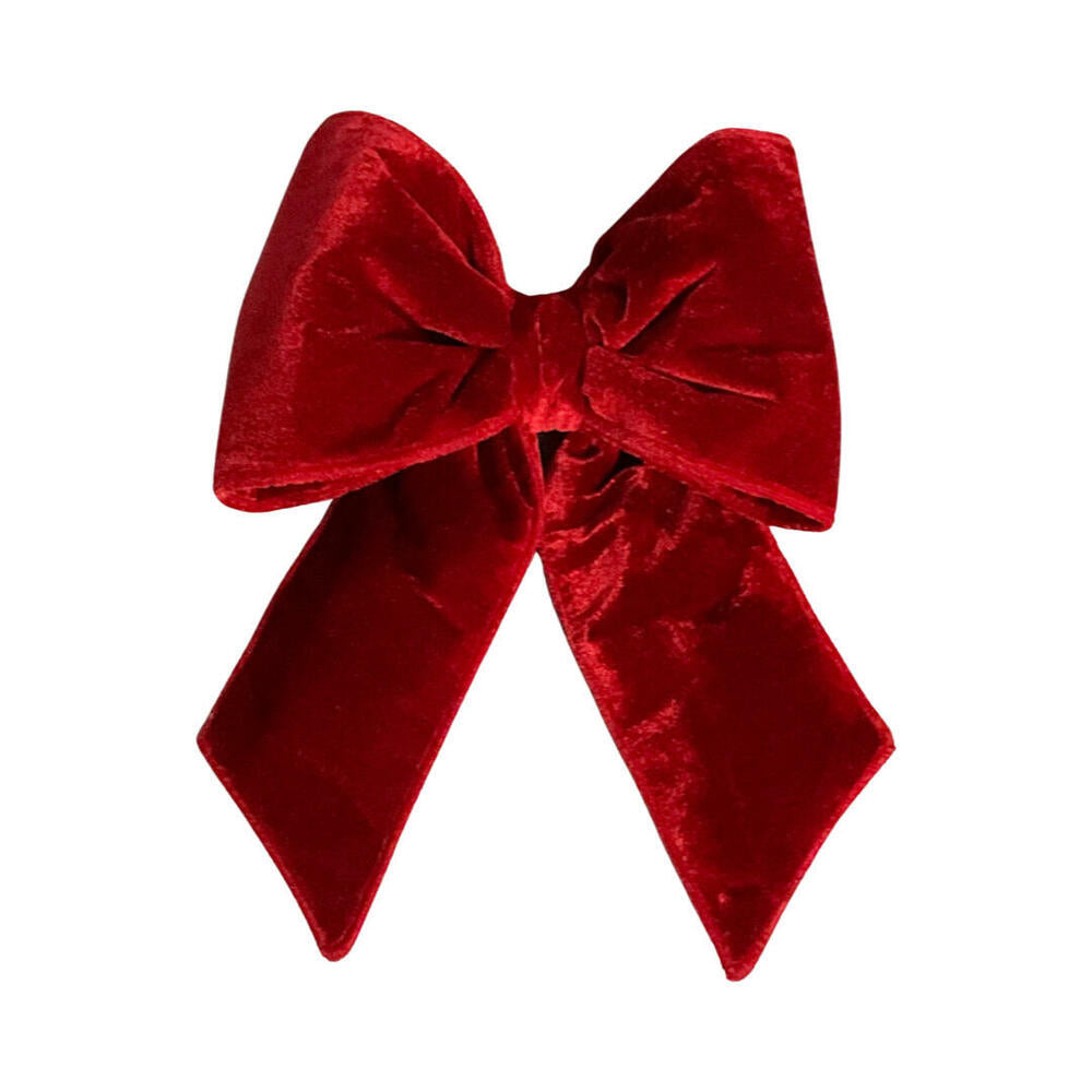 Plush Red Velvet Christmas Tree/Wreath Bow