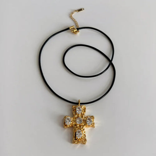 Large Cross Pendant Necklace  - WATERPROOF