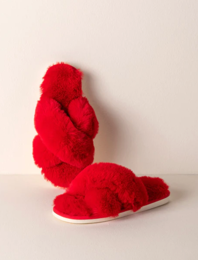 Red Christina Slippers
