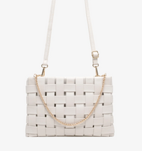 Load image into Gallery viewer, LINDY CLUTCH WOVEN LARGE OFF WHITE