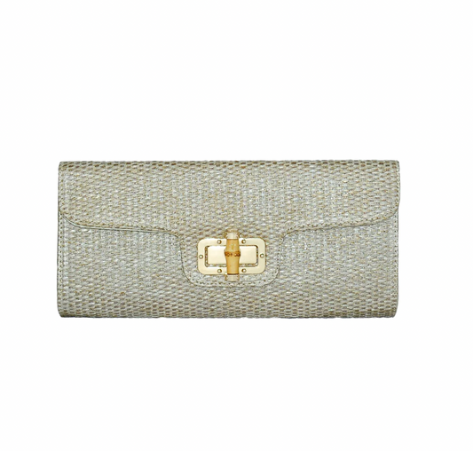The Bamboo Clutch in Gold