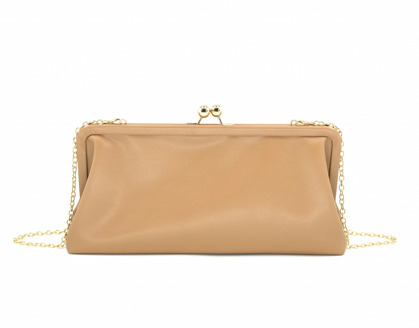 The Nonna Clutch in Tan