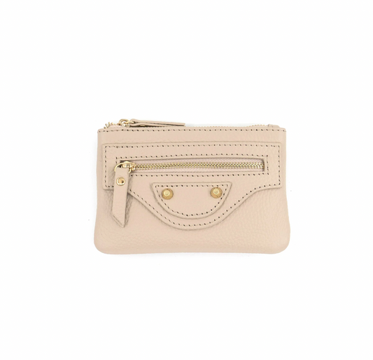 The Leather Wallet in Beige