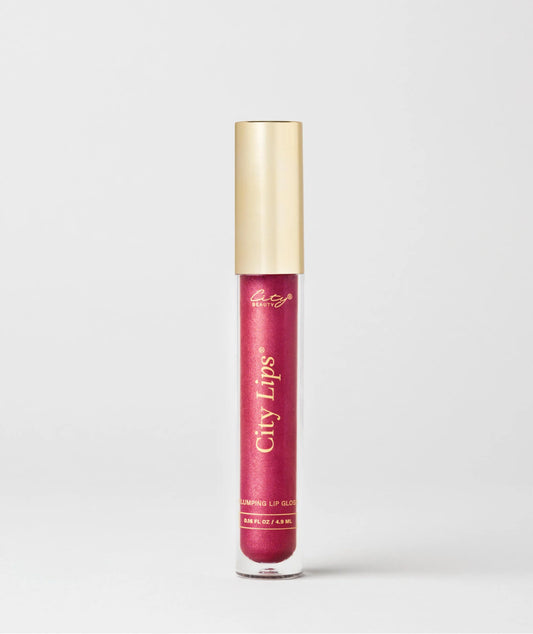 City Lips Plumping Lip Gloss- Raspberry