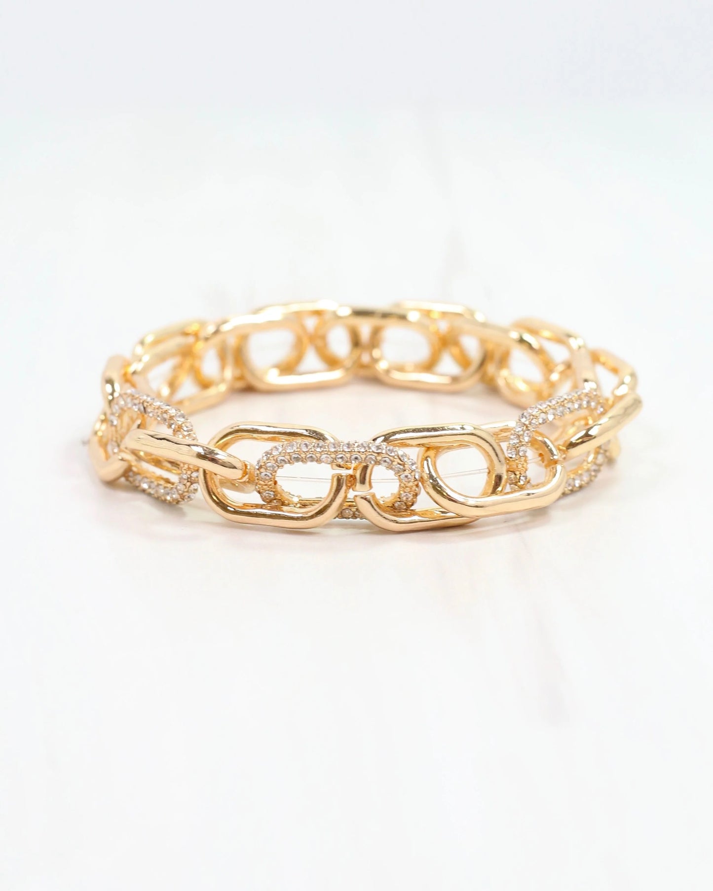 Currie Link Stretch Bracelet Gold