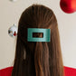TELETIES Fir Real Small Flat Rectangle Hair Clip