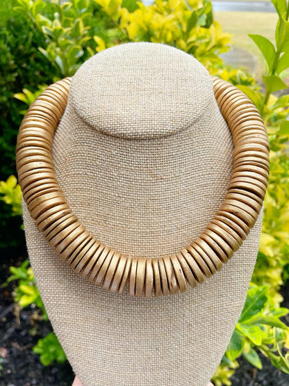 The Chunky Coconut Disc Bead Necklace