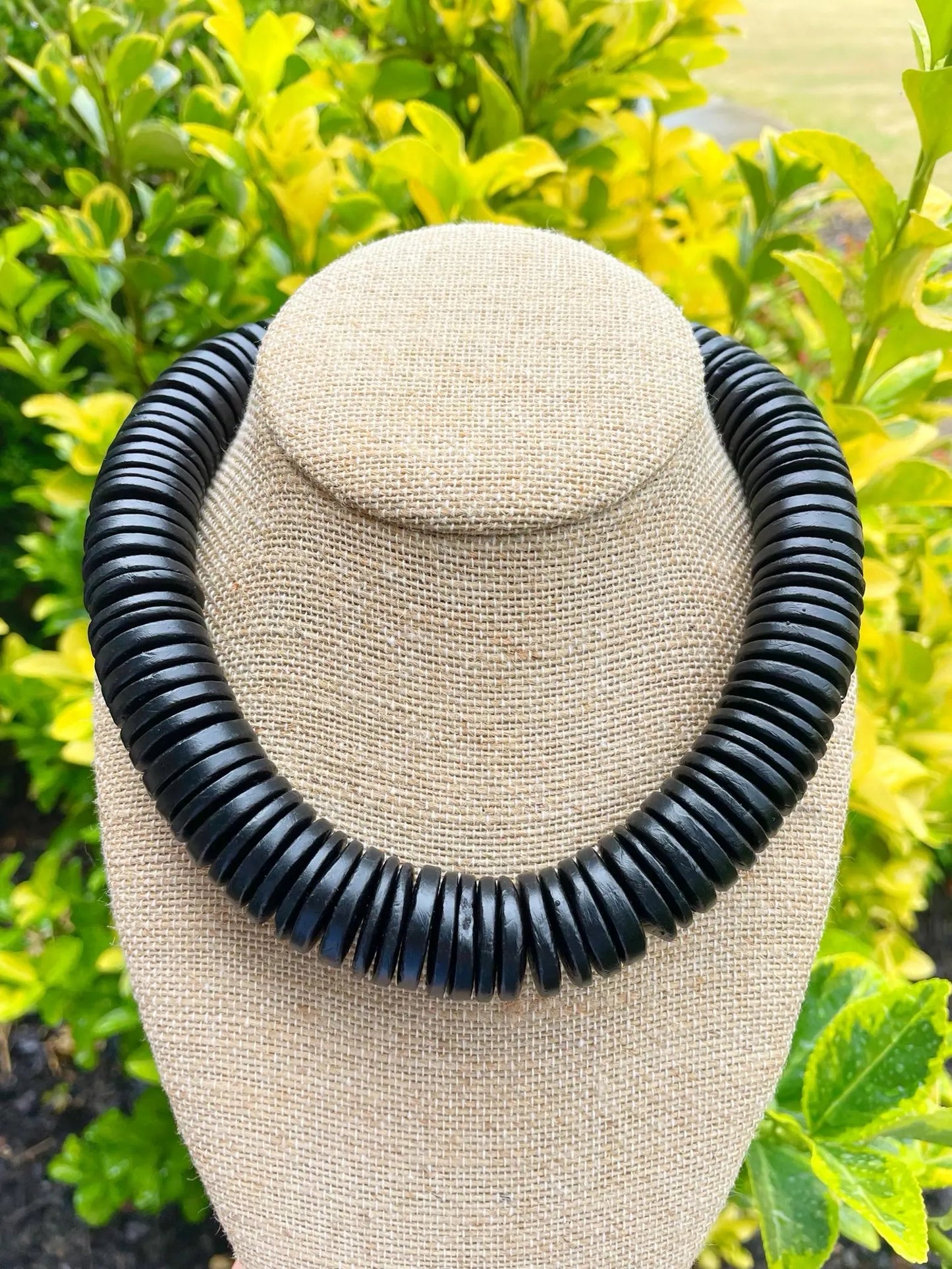 The Chunky Coconut Disc Bead Necklace