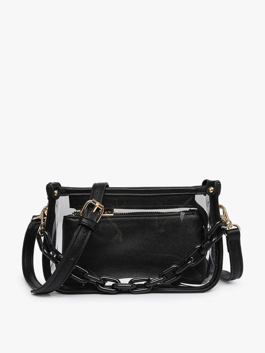 The Jessica Clear Crossbody w/ Chain