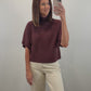 The Juniper Knit Top in Brown