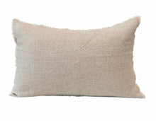 Load image into Gallery viewer, Linen Blend Lumbar Pillow w/ Frayed Edges