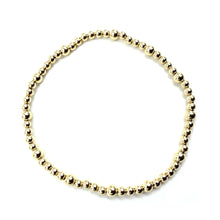Load image into Gallery viewer, 14k Gold Filled Karma 3mm 4mm Beaded Simple Stretch Bracelet